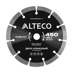 Диск алмазный по асфальту ALTECO 450x25.4x3.6мм