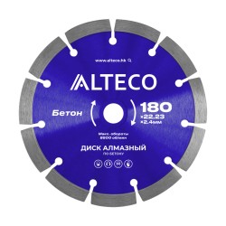 Диск алмазный по бетону ALTECO 180x22.23x2.4мм