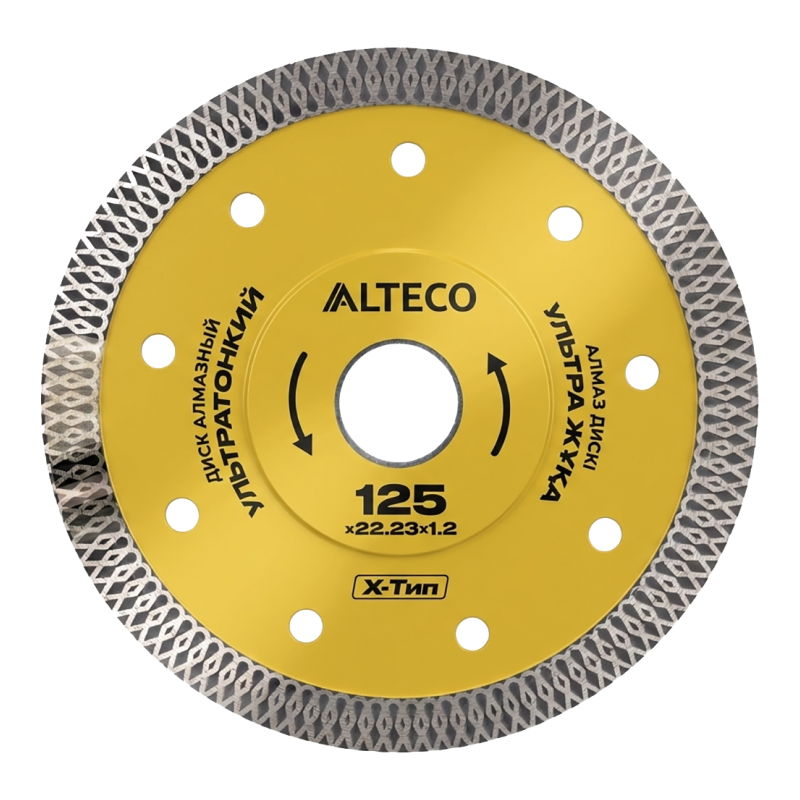 Диск алмазный сплошной ультратонкий X-Тип ALTECO 125x22.23x1.2 мм: цена 5 050 ₸, купить в Астане | Мир Инструментов