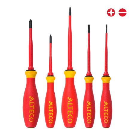 Набор отверток диэлектрических VDE Slim PH / SL 5 шт ALTECO 0908-VDE-SET1-X: цена 19 630 ₸, купить в Астане | Мир Инструментов