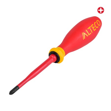 Отвертка крестовая диэлектрическая VDE Slim PH 2x100 мм ALTECO 0908-VDE-PH2-X: цена 3 780 ₸, купить в Астане | Мир Инструментов
