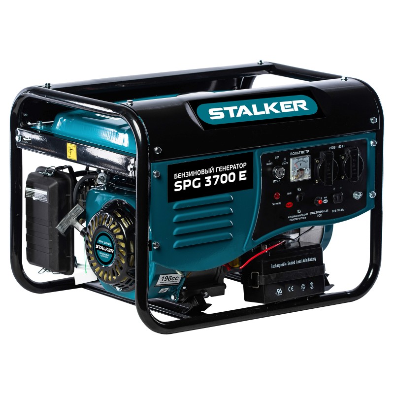 Бензиновый генератор STALKER SPG-3700E / 2.5кВт / 220В